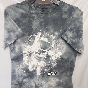 NASA Gray Tie Dye Astronaut Youth T-shirt By Hyper Space (Size S)